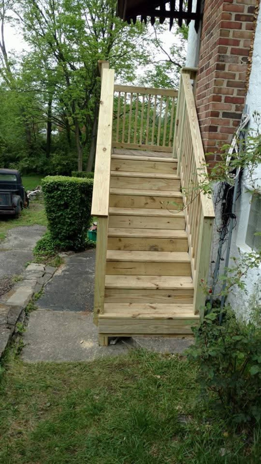 Exterior stair reconstruction